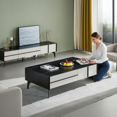 Mesa de centro Mesa Sala Mesa de madera Mesa de diseñador Mesa de lujo Mesa auxiliar Nueva