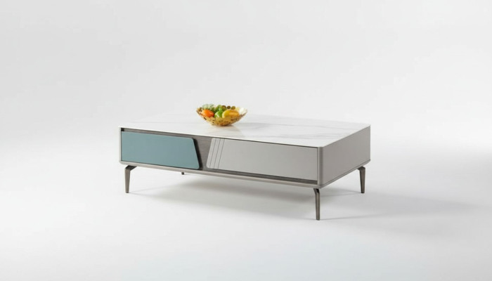 Mesa de centro Diseño de mesas Mesa Sala de estar Mesa de madera Gris Nuevo