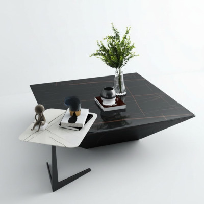 Mesa de centro de diseño lujoso Muebles de sala de estar Mesa auxiliar moderna