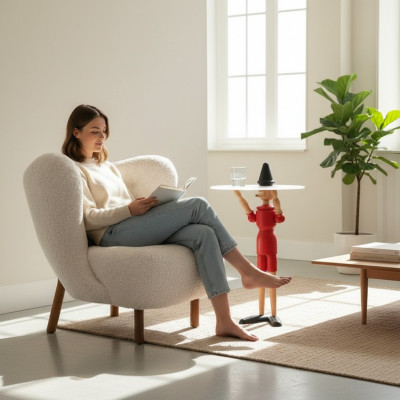 Sillón Diseño Sofá Reláx Tela Salón Lujo Club Tapizado Asiento