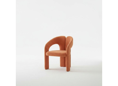 Sillón naranja sala de estar sillón individual mueble tapizado lounge relajante.