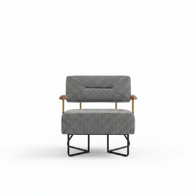 Sillón Silla Tapicería Textil Madera Tela Diseño Salón Club Relax