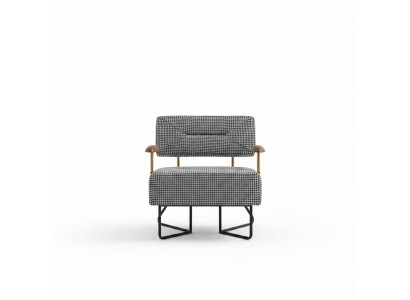 Sillón Silla Tapicería Textil Madera Tela Diseño Salón Club Relax