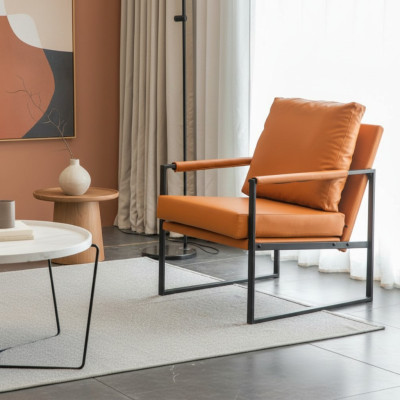 Silla de diseño lujo tapizado lujo sala de estar club mobiliario