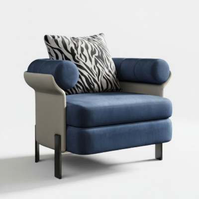 Silla lounge diseñada, sillón con respaldo, sofá tapizado de una plaza para la sala de estar, nuevo.