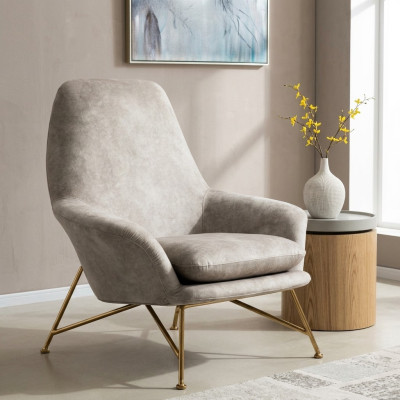Sillón Diseño Lujo Tela Tapizado Conjunto Sala de Estar Gris Mobiliario