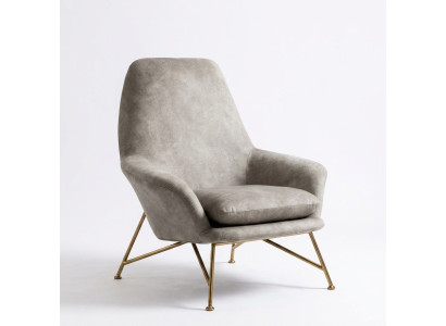 Sillón Diseño Lujo Tela Tapizado Conjunto Sala de Estar Gris Mobiliario