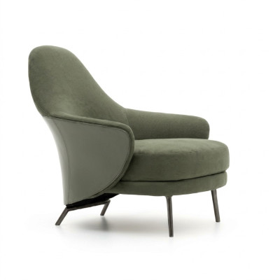 Sillón de lujo, sillón tapizado, chaise longue, sala de estar, comedor, verde.