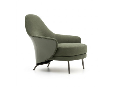 Sillón de lujo, sillón tapizado, chaise longue, sala de estar, comedor, verde.