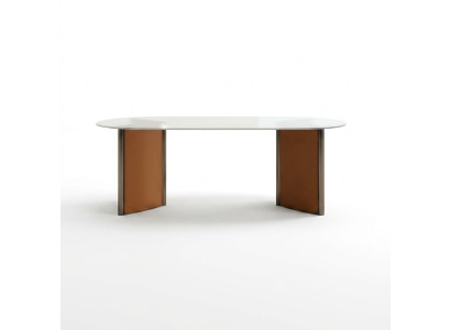 Mesa de comedor Oval Diseño de lujo Mesas de madera modernas 200x100 Oval