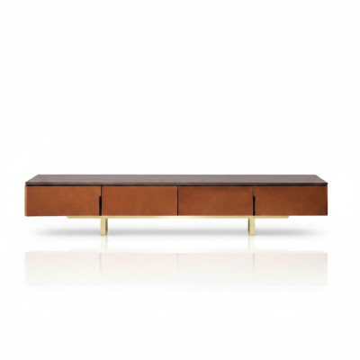 Soporte para TV de color naranja Material de madera Estilo moderno Sala de estar Armarios de 200 cm