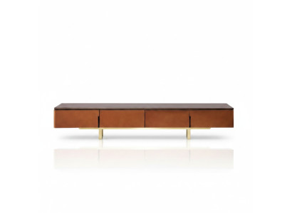 Soporte para TV de color naranja Material de madera Estilo moderno Sala de estar Armarios de 200 cm