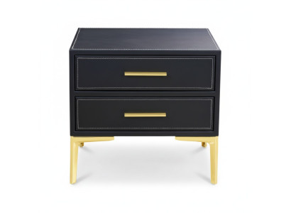 Mesita de noche de lujo negro Dormitorio Nuevo Diseño Muebles Estilo Moderno