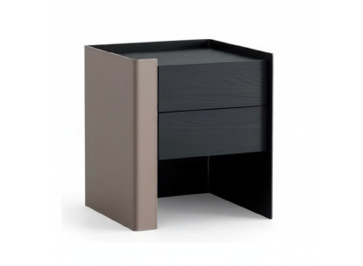 Mesita de noche negra, diseño de consola de noche, dormitorio, muebles de madera nuevos.