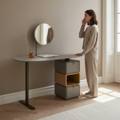 Diseño tocador con espejo Muebles de lujo para dormitorio de 2 piezas. Aparador