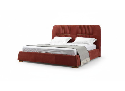 Diseño Cama doble roja Estructuras de cama Camas Camas de madera Textiles Dormitorio Cama