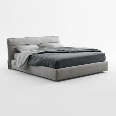 Cama Cama doble elegante en color gris Cama doble para dormitorio Camas
