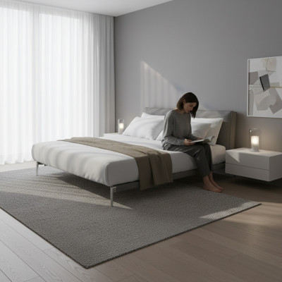 Diseño de cama Cama doble Camas de lujo Dormitorio tapizado Muebles nuevos
