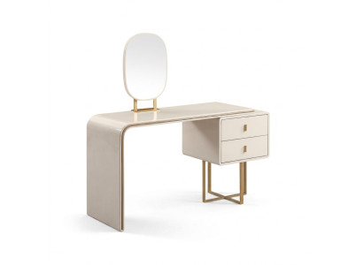Mesa de tocador blanca muebles de dormitorio cajonera espejo 2 piezas consola