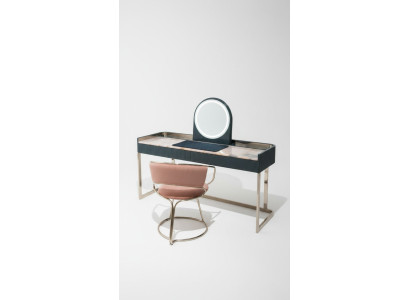 Muebles de dormitorio, tocador, silla de maquillaje de diseñador, muebles de lujo de madera.