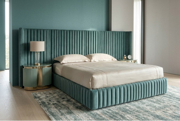 Muebles de dormitorio cama doble 2x mesitas de noche somier mesita de noche