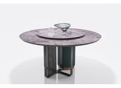 Mesa de comedor redonda de lujo elegante Mesa redonda elegante y elegante.