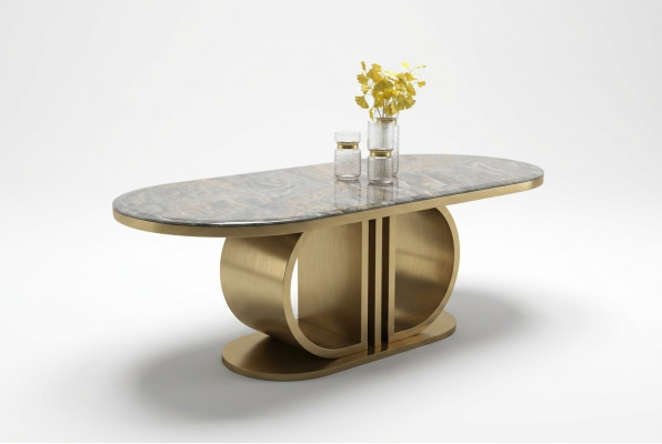 Mesa de comedor de lujo moderna de madera contemporánea 240x100