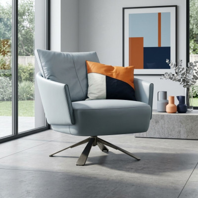 Sillón Muebles tapizados Diseñador Silla giratoria para sala de estar moderno Textil Nuevo