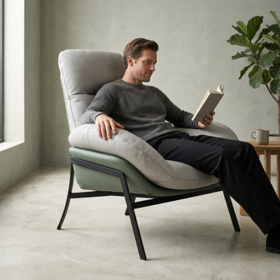 Silla asiento muebles diseño sala de estar tapizado madera moderno lujo nuevo