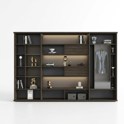Diseñador armario salón armarios lujo muebles de oficina estantería madera