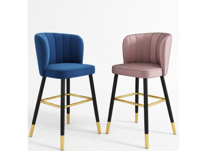 Taburete de bar Silla Diseñador Silla de madera Silla de comedor Taburete Bar Rosa Nuevo