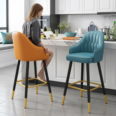Taburetes de bar Silla de bar Tela Diseño Sillas de bar Taburete Sillas de comedor