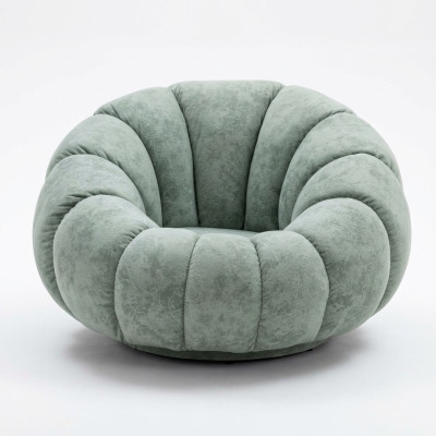 Sillón de diseñador de 1 plaza en gris, textil de lujo, sofá de estar individual, nuevo.