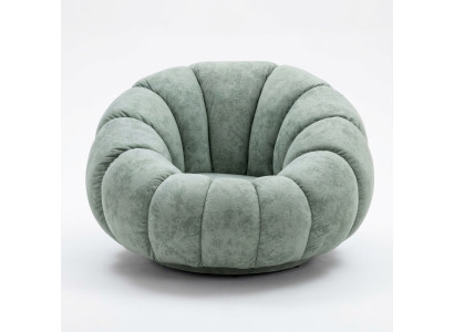 Sillón de diseñador de 1 plaza en gris, textil de lujo, sofá de estar individual, nuevo.