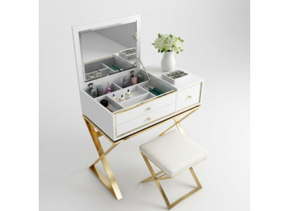 Mesa de tocador blanco, mesas consola para dormitorio, mesa consola muebles