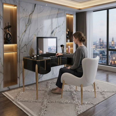 Modern tocador espejo lujo consola cómoda dormitorio nuevo