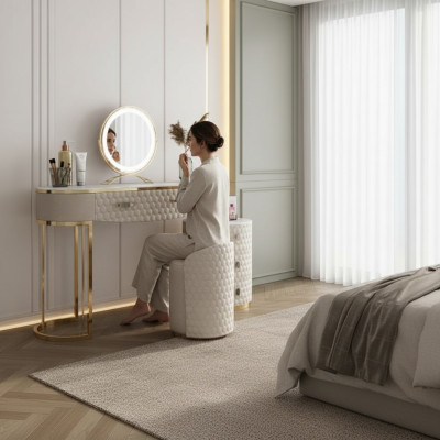 Diseño de muebles de lujo, tocador, mesa consola moderna para dormitorio.