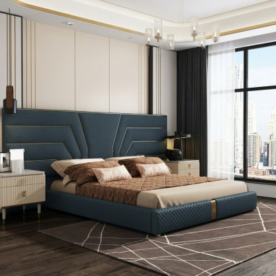 Dormitorio de lujo cama doble diseño muebles marco cama hotel