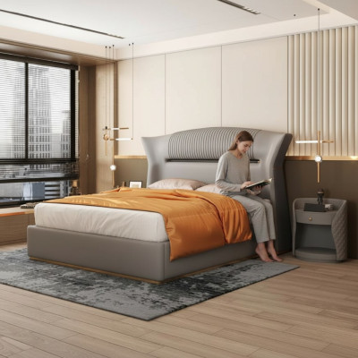 Dormitorio cama cama tapizada cama doble diseño lujo doble 180x200
