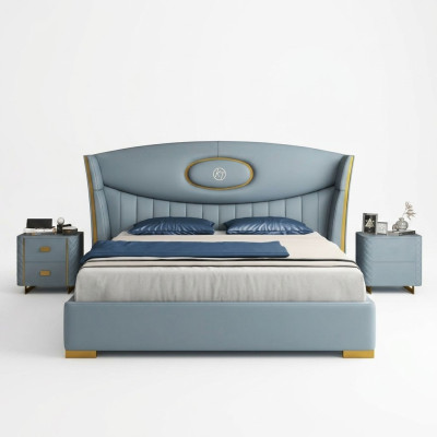 Cama Dormitorio Moderno Estructura de Cama Nuevo Diseño de Tapizado de Cama Muebles de Lujo
