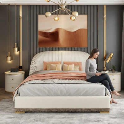 Lujo cama doble dormitorio muebles diseño hotel.