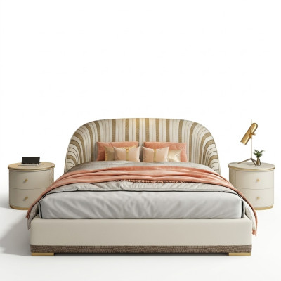 Lujo cama doble dormitorio muebles diseño hotel.