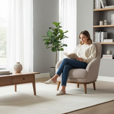 Sillón Tapizado Asiento Diseño Sofá Relax Tela Diseño Sillón Club Salón
