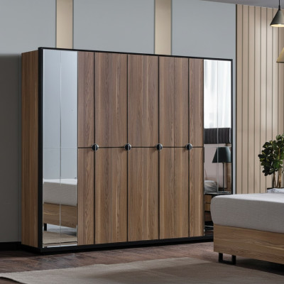 Armario Armarios Diseño de armario Madera 246 cm Moderno Muebles Nuevo