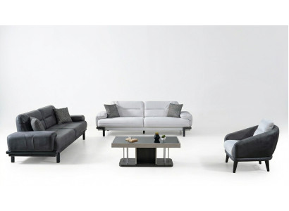 Juego de sofá 3+3+1 asientos Textil Moderno Completo Sillón Sofá 3 plazas de lujo