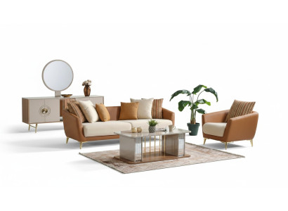 Sofá de tela de 3 + 1 plazas de madera, sofá de 3 plazas, moderno, sillón, juego completo.