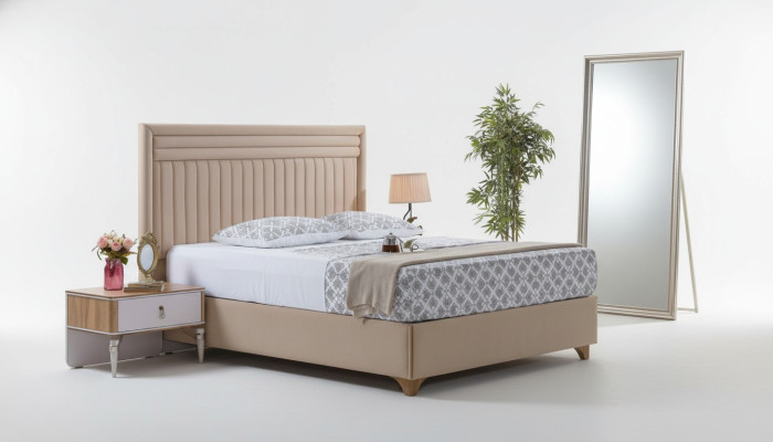 Juego de dormitorio moderno cama + 2 mesitas de noche Diseño muebles 3 piezas. Nuevo UE.