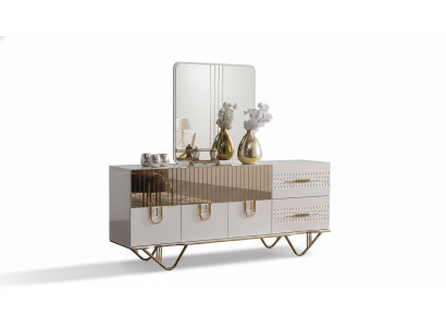 Aparador armario Muebles de alto brillo Madera Lujo Cómoda Aparador
