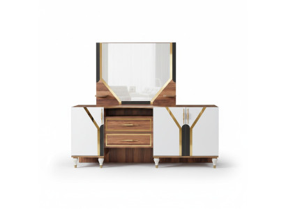 Aparador armario marrón de alto brillo muebles de lujo de madera cómoda sideboard nuevo.
