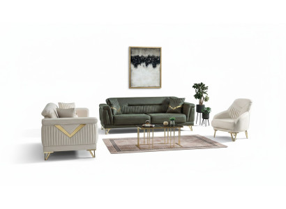 Diseño moderno Conjunto de sala de estar Sofá de 3 plazas + 3 plazas + 1 S set de muebles de sala de estar